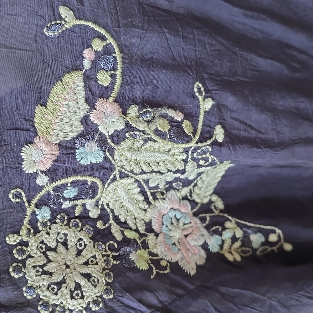 Johnny Was Navy Tunic with Pastel Floral Embroidery - Picture 10 of 11